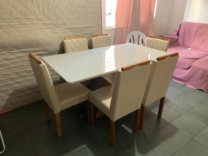 Mesa nova de madeira pronta entrega 