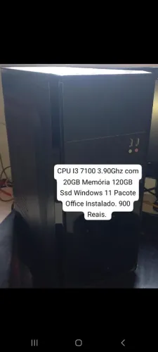 CPU I3 7100 com 20GB Memória 120GB Ssd