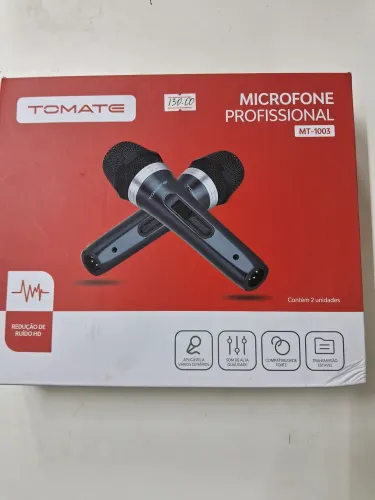 Microfone Duplo Profissional Tomate  MT-1003