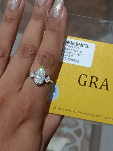 Anel moissanite tamanho 17