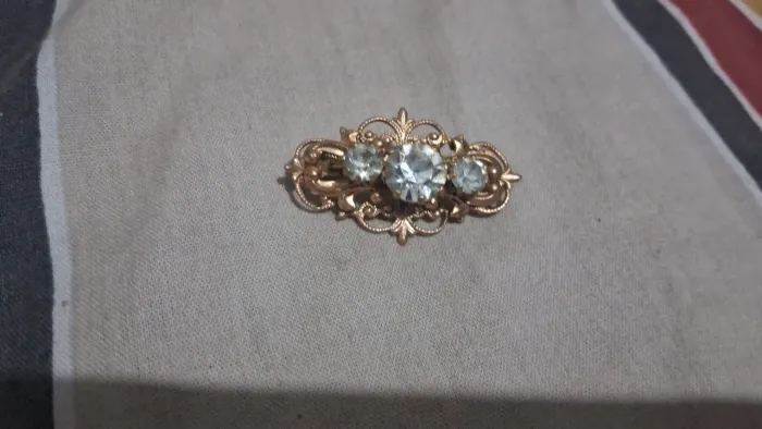 LINDO BROCHE VINTAGE DOS ANOS 60!FOLHADO A OURO!