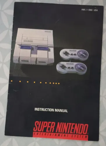 SOMENTE o MANUAL SNES - Super Nintendo.(Original de Época)