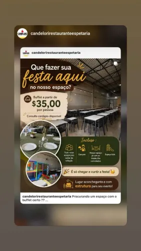 Buffet completo para eventos e aniversários