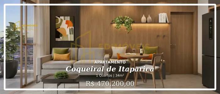 Invista em qualidade de vida: apartamento no Coqueiral de Itaparica!