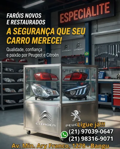 Faróis Peugeot e Citroën na PROMOÇÃO 