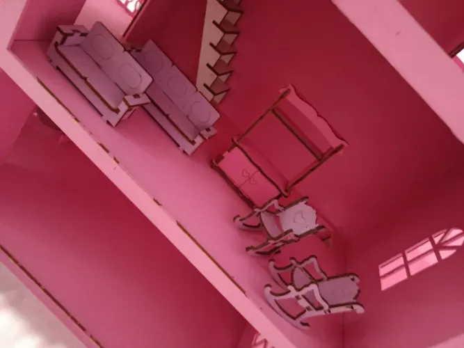 Casa de boneca em mdf