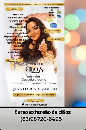 Curso de extensão de cílios