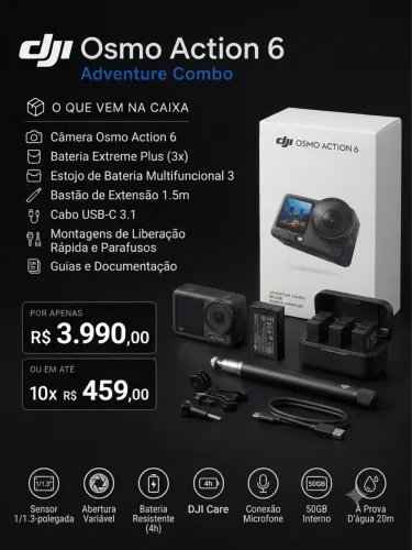 DJI Osmo Action 6 Adventure Combo 