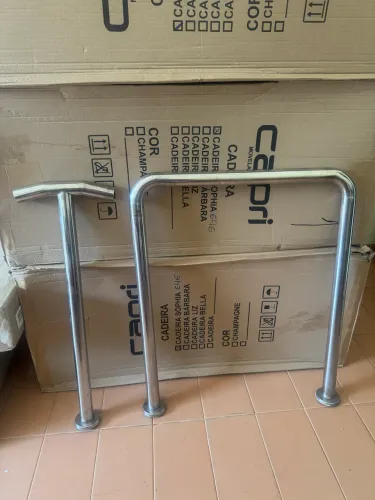 05 peças , Kit de suporte em inox para para fixação ! 