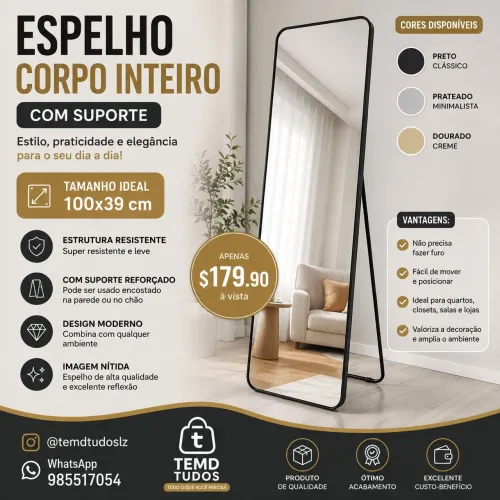 Espelho de corpo inteiro