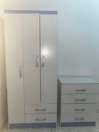 Kit guarda roupa com cômoda infantil 