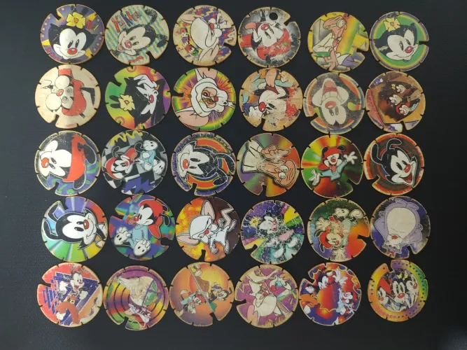 30 tazos Animaniacs Elma chips sem repetidos