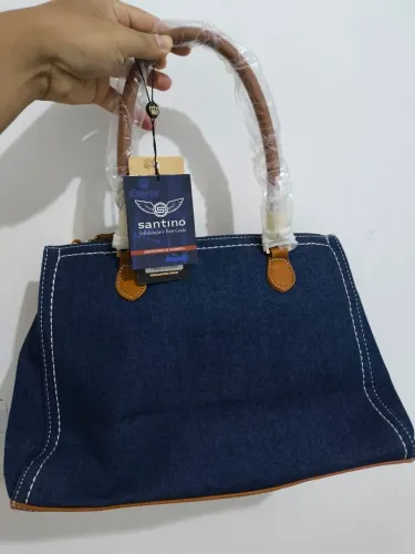 Bolsa Santino com detalhe Jeans