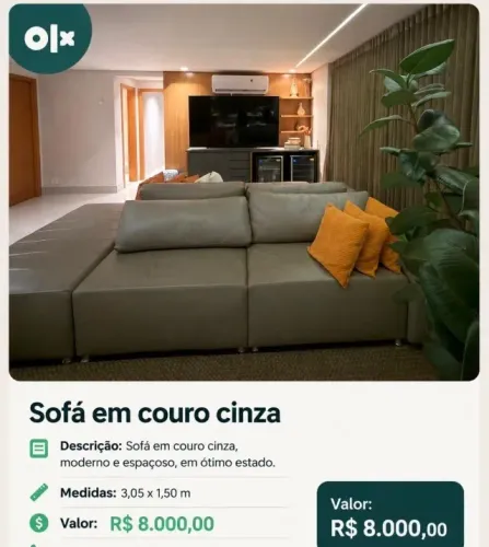 Sofá em couro