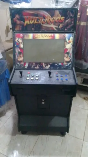 Fliperama Bartop com Pandora 3  com 550 jogos e moedeiro de 0,50 centavos.