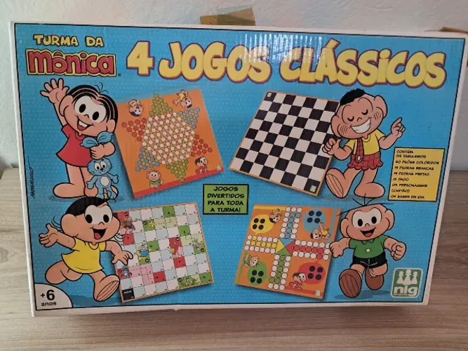 Jogo De Tabuleiro 4x1 Turma Da Mônica - Nig (Seminovo Completo)