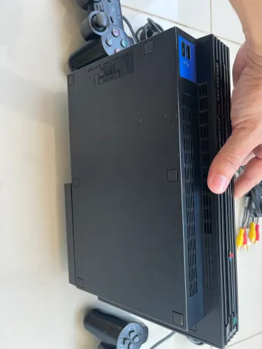 Playstation 2 FAT adaptador modem novo + controles