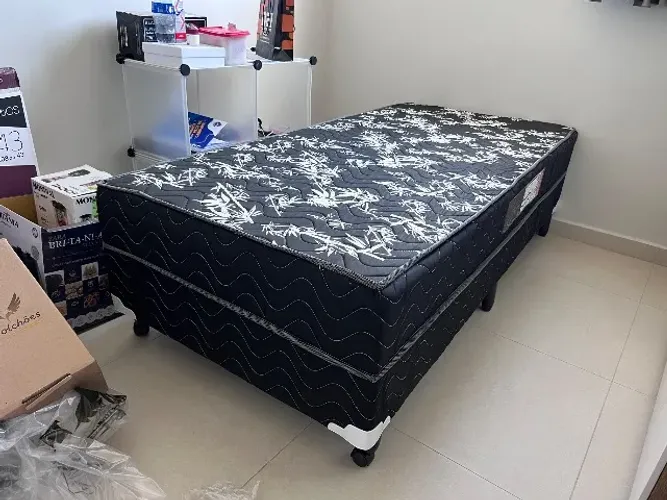 Cama Box conjugada solteiro j8 Nova - Promoção Especial