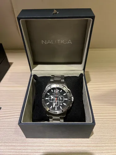 Relógio Masculino Náutica N19581G Prateado