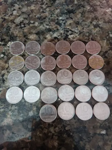 Lote Moedas antigas de 10 cruzeiros