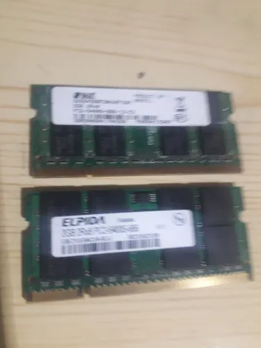 Memória Notebook 2GB, DDR2 800mhz PC2-6400S-666 tenho 2 Pente de 2GB