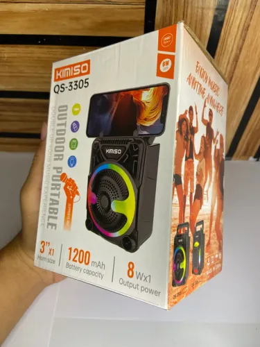 Caixa de Som Bluetooth Amplificadora Led RGB Kimiso QS-3305 an6