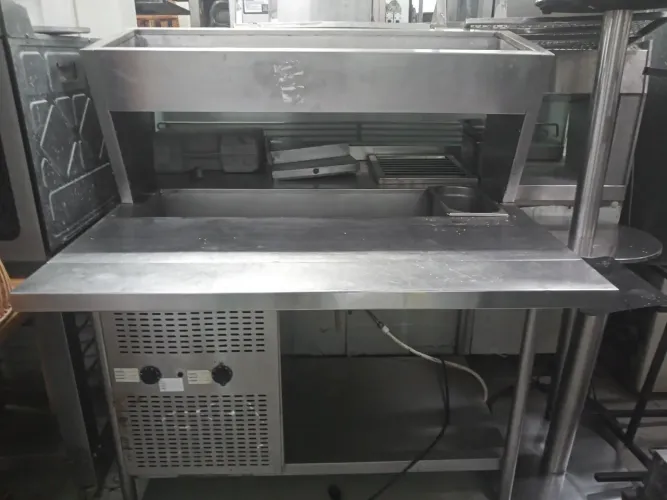 Balcão Condimentadora pista gelada e quente , inox