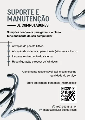 Técnico de informática, pacote office e windows