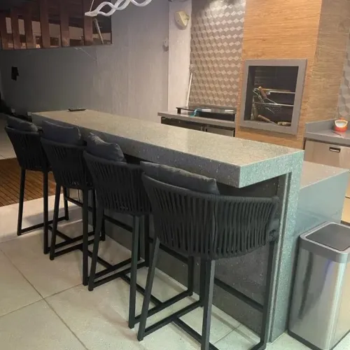 BANQUETA DE CORDA NÁUTICA TURIM COM ASSENTO IMPERMEÁVEL (CADA)