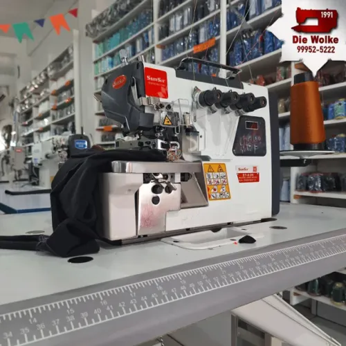 Máquina Industrial Overlock 4 Fios Direct Drive SunSir E1 Nova