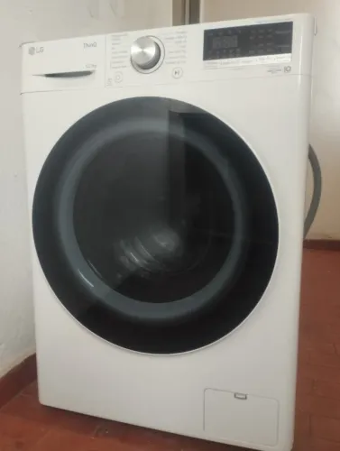 Lava e Seca LG Smart VC4 12kg Branca - Inteligência Artificial AI DD - 220V. 