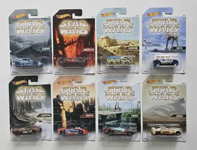 Hot Wheels Star Wars Planets Coleção Completa 8/8 - Mattel Lacrados