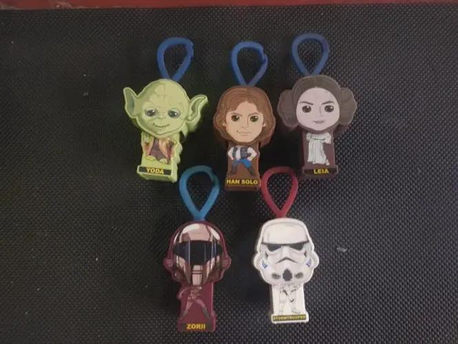 Lote Mini Lanternas Chaveiros Star Wars e Personagens