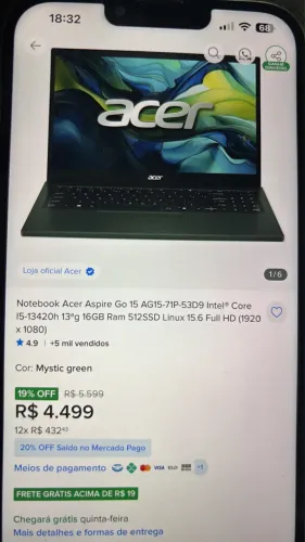 Notebooks novos sem uso para venda