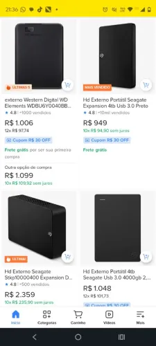 HD wd nunca usado 4 tera