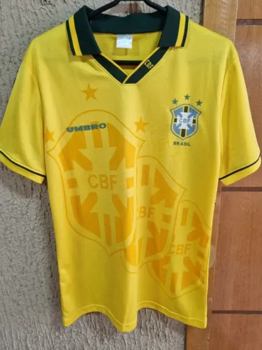 Camisa Seleção Brasil 1:1 1994 Retrô - Camisa de Futebol