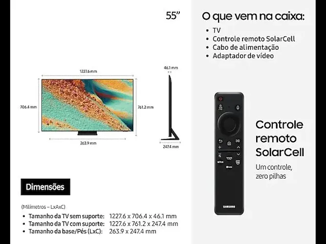 SAMSUNG SMART TV 55 POLEGADAS NEO QLED 4K QN85F MODELO 2025