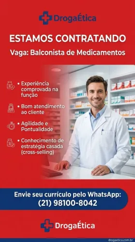 Vaga Aberta: Balconista de Medicamentos (Com Experiência)