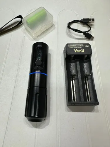 Máquina Caneta Rotativa Smart Select Sem Fio + 2 Baterias! Tattoo/Microagulhamento 