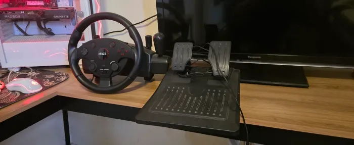 VOLANTE E PEDAL GAMER DAZZ