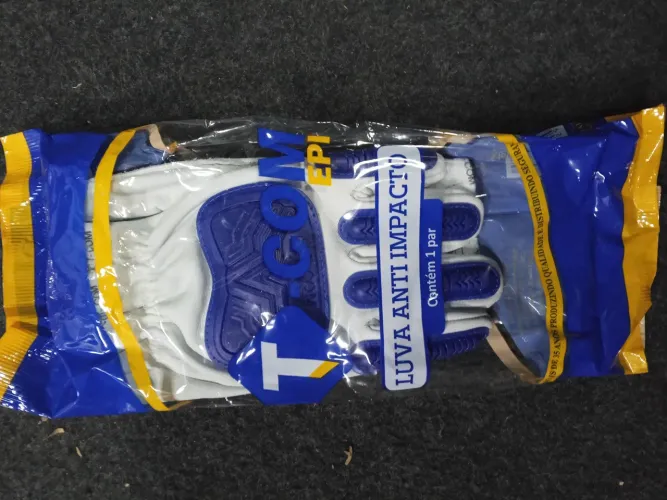 Luva de vaqueta anti impacto Tam G