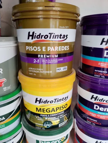 Tinta pisos e paredes 15L hidrotintas mega piso!