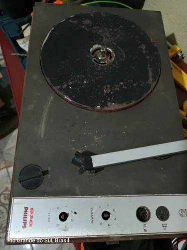 Toca disco Philips antigo sucata