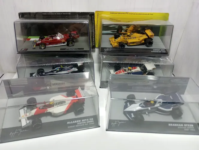 6 Carrinhos Formula 1 - Ayrton Senna