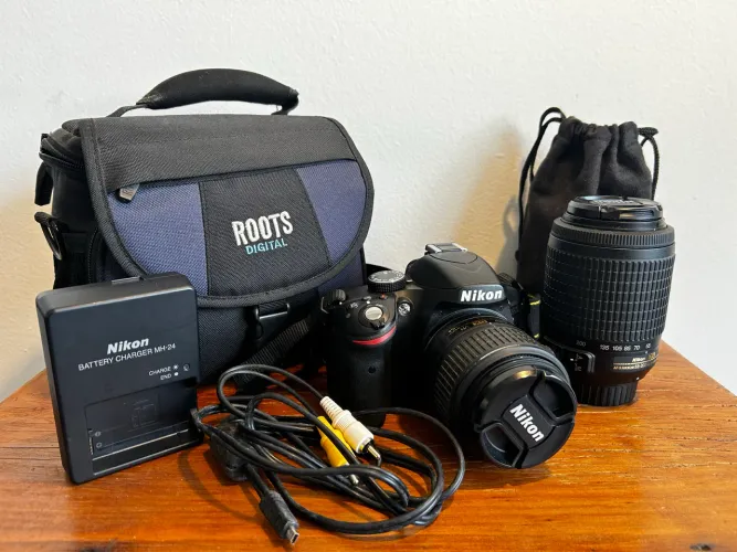 Nikon D3200 + 2 lentes (18-55 VR e 55-200) + bolsa - kit completo para fotografia?