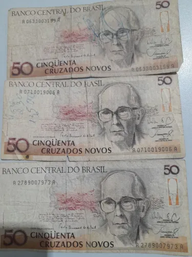 Cedulas de 50 Cruzados Novos