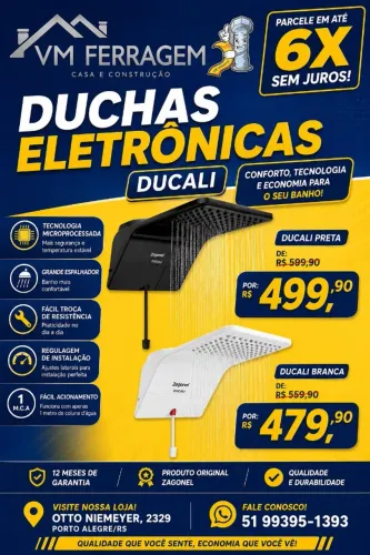 Ducha Zagonel eletronica Ducali