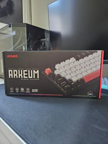 [NOVO] Teclado Mecânico 75% Pcyes Arkeum Black Vulcan | Switch Red | LED Rainbow