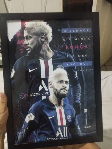 Quadro Neymar Jr. PSG - Decoração de Parede