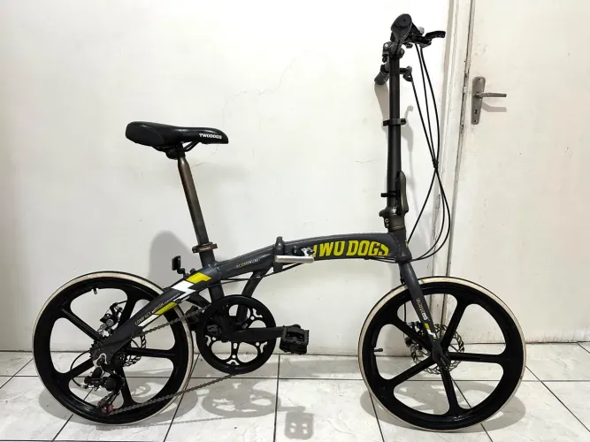 Bicicleta aro 20 dobravel freios a disco aluminio 